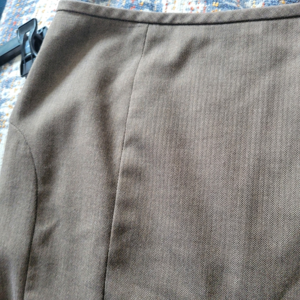 ANTONIO MELANI BROWN LIGHT PIN STRIPE PENCIL SKIRT SIZE 8 - Picture 7 of 12